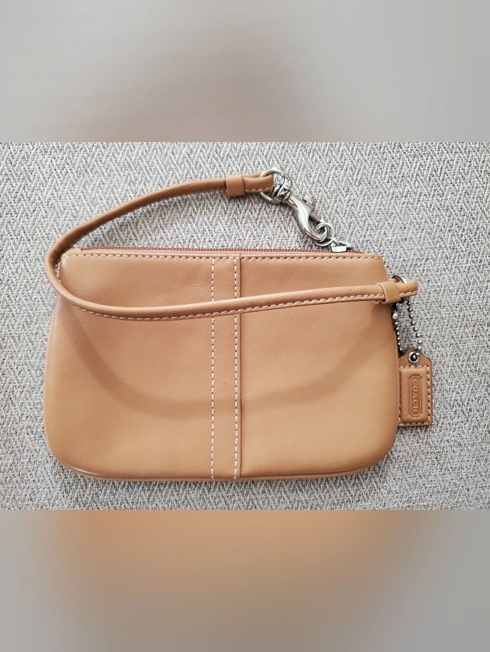 Coach Tan Leather Wristlet - Picture 2 of 3
